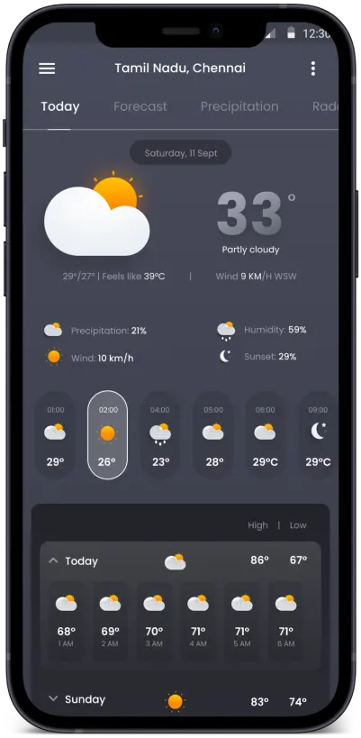 weather app development services company